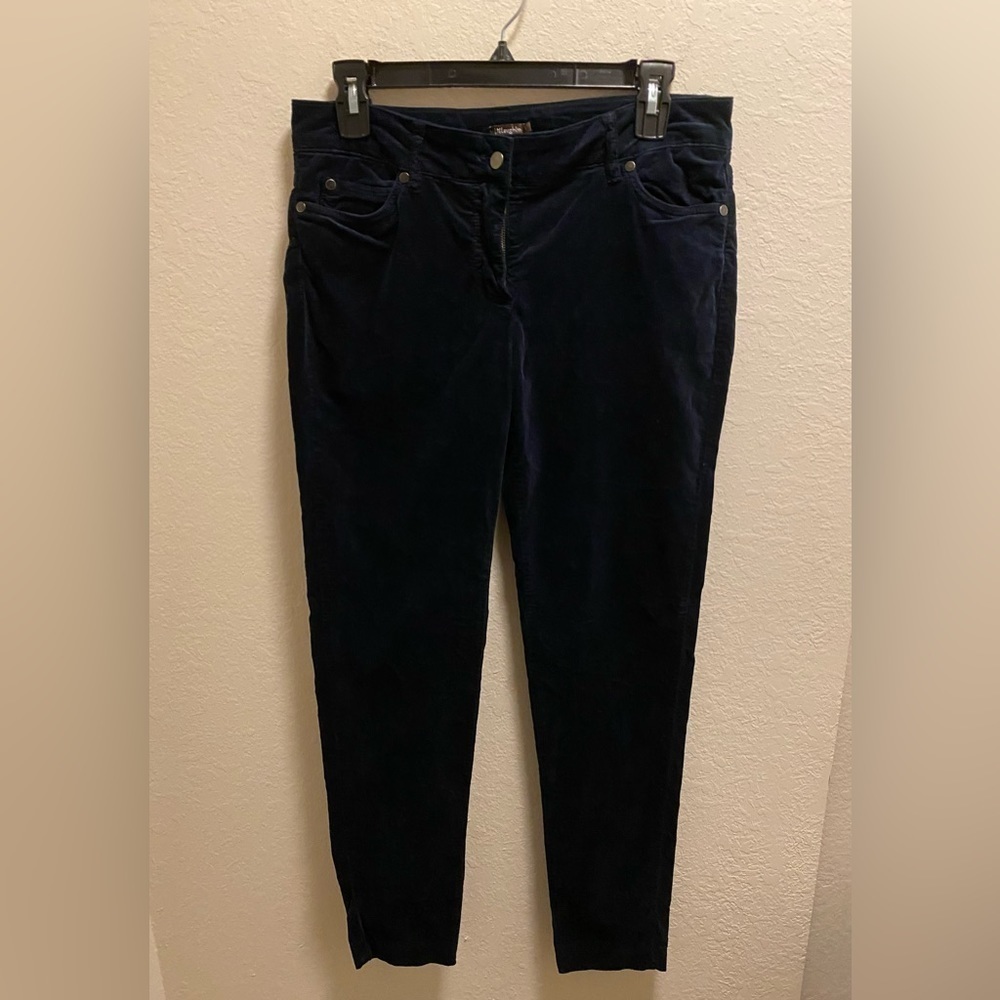 J. McLaughlin Watson Blue Velvet Jeans Size 8.